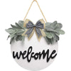 Welcome Wreath Sign For Farmhouse Front Porch Decor Rustic Door